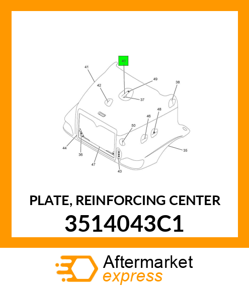 PLATE, REINFORCING CENTER 3514043C1