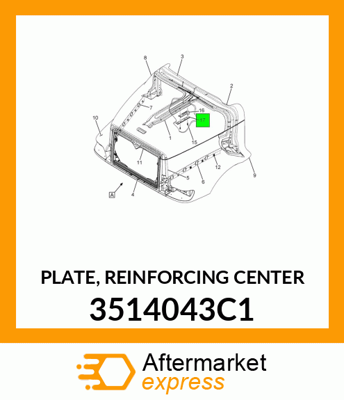 PLATE, REINFORCING CENTER 3514043C1