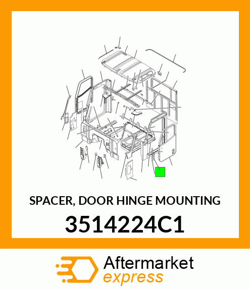 SPACER, DOOR HINGE MOUNTING 3514224C1