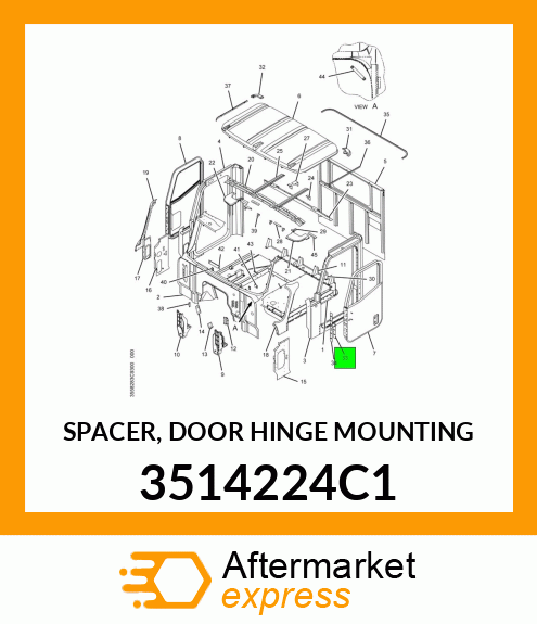 SPACER, DOOR HINGE MOUNTING 3514224C1