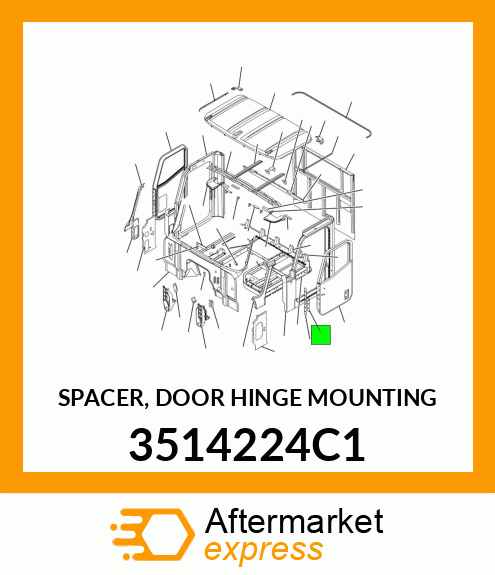 SPACER, DOOR HINGE MOUNTING 3514224C1