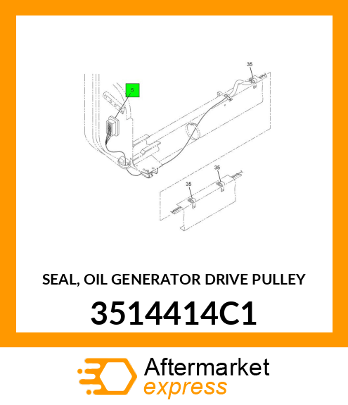 SEAL, OIL GENERATOR DRIVE PULLEY 3514414C1