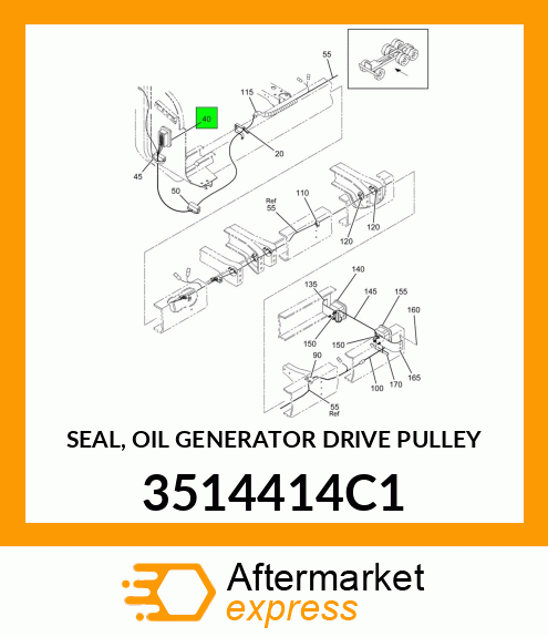 SEAL, OIL GENERATOR DRIVE PULLEY 3514414C1