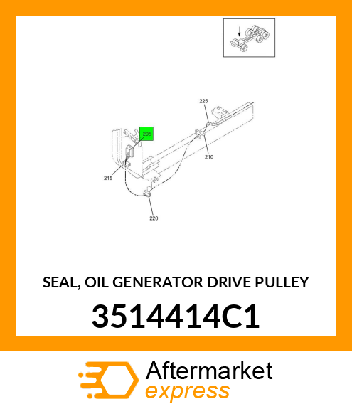 SEAL, OIL GENERATOR DRIVE PULLEY 3514414C1