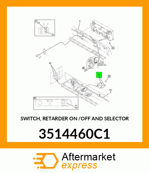 SWITCH, RETARDER ON /OFF AND SELECTOR 3514460C1