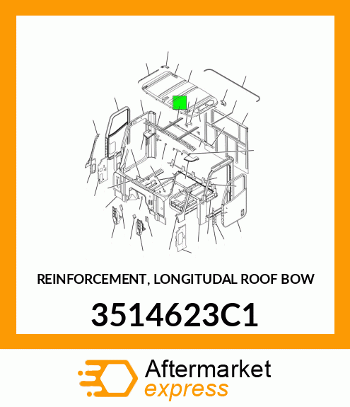 REINFORCEMENT, LONGITUDAL ROOF BOW 3514623C1