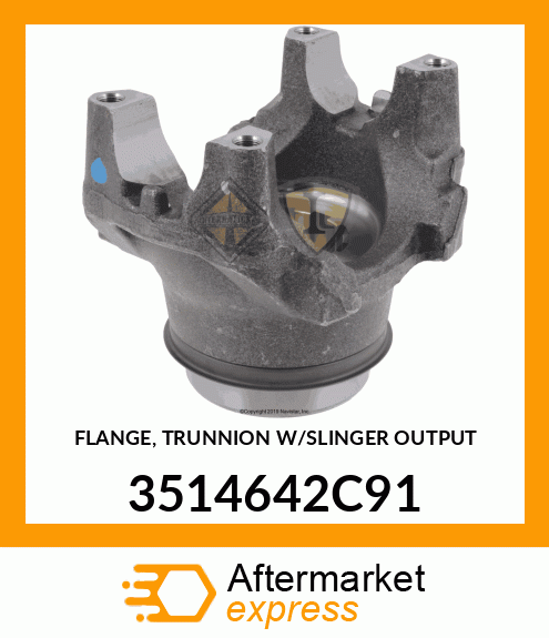 FLANGE, TRUNNION W/SLINGER OUTPUT 3514642C91