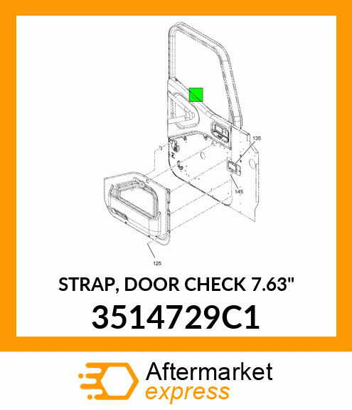 STRAP, DOOR CHECK 7.63" 3514729C1