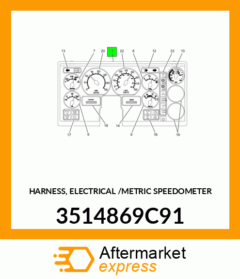 HARNESS, ELECTRICAL /METRIC SPEEDOMETER 3514869C91