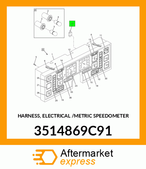 HARNESS, ELECTRICAL /METRIC SPEEDOMETER 3514869C91