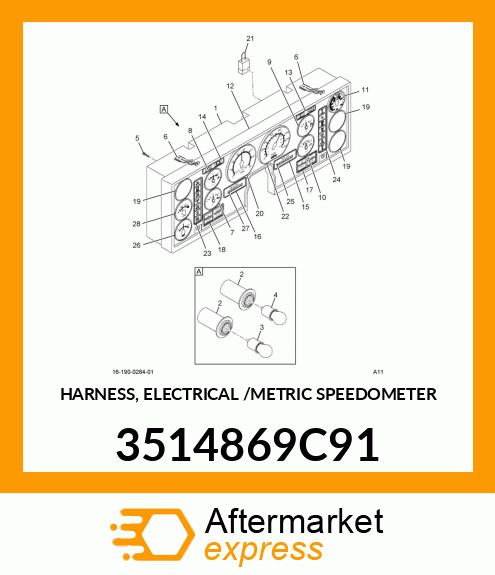 HARNESS, ELECTRICAL /METRIC SPEEDOMETER 3514869C91