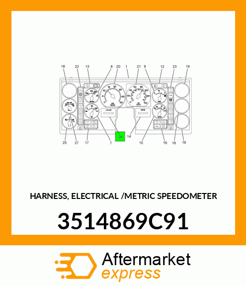 HARNESS, ELECTRICAL /METRIC SPEEDOMETER 3514869C91