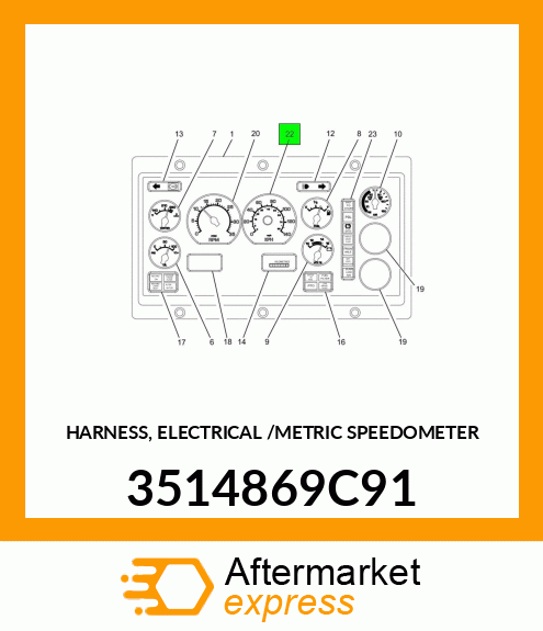 HARNESS, ELECTRICAL /METRIC SPEEDOMETER 3514869C91