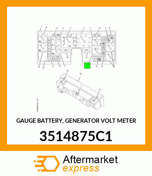 GAUGE BATTERY, GENERATOR VOLT METER 3514875C1