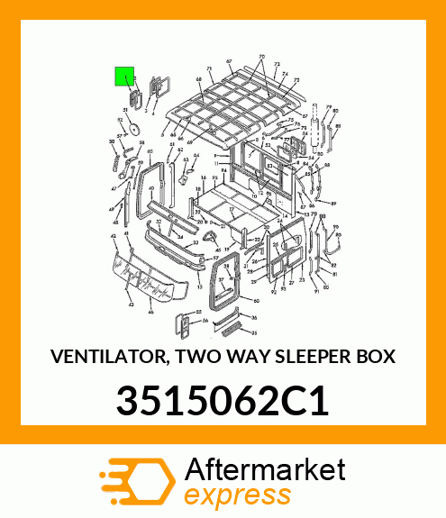 VENTILATOR, TWO WAY SLEEPER BOX 3515062C1