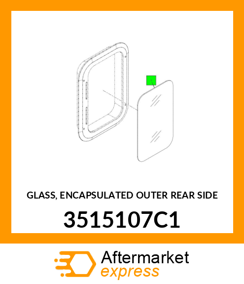 GLASS, ENCAPSULATED OUTER REAR SIDE 3515107C1