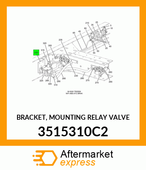 BRACKET, MOUNTING RELAY VALVE 3515310C2