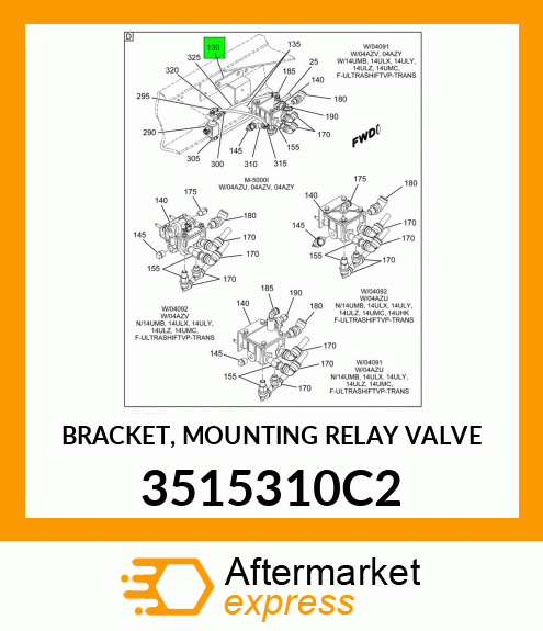 BRACKET, MOUNTING RELAY VALVE 3515310C2