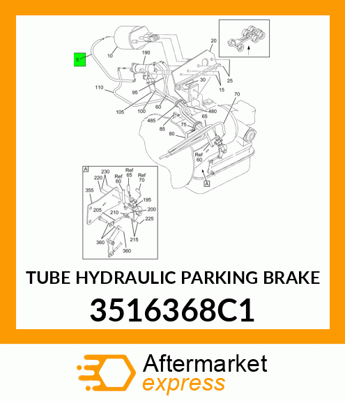 TUBE HYDRAULIC PARKING BRAKE 3516368C1