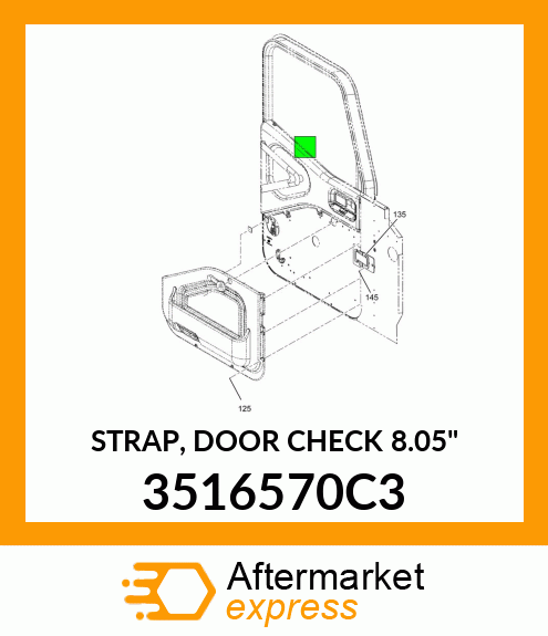 STRAP, DOOR CHECK 8.05" 3516570C3