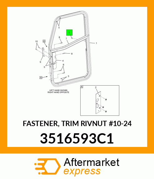 FASTENER, TRIM RIVNUT #10-24 3516593C1