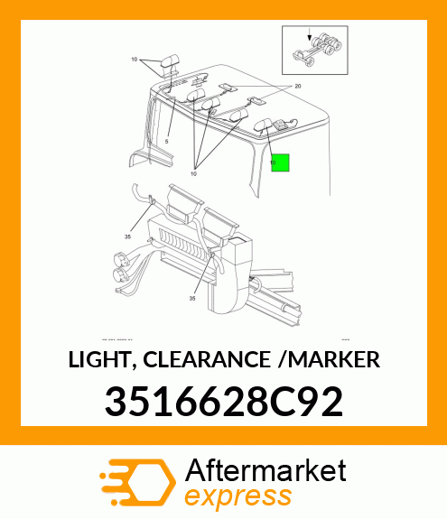 LIGHT, CLEARANCE /MARKER 3516628C92