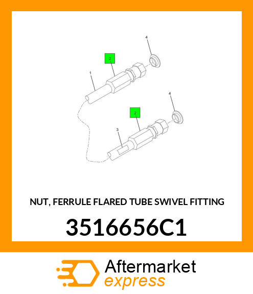 NUT, FERRULE FLARED TUBE SWIVEL FITTING 3516656C1