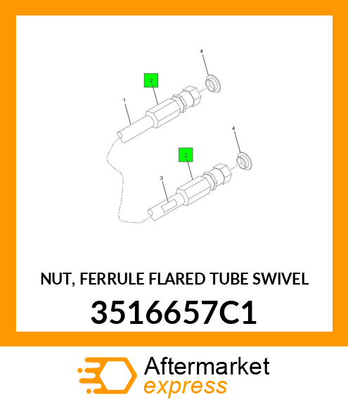 NUT, FERRULE FLARED TUBE SWIVEL 3516657C1