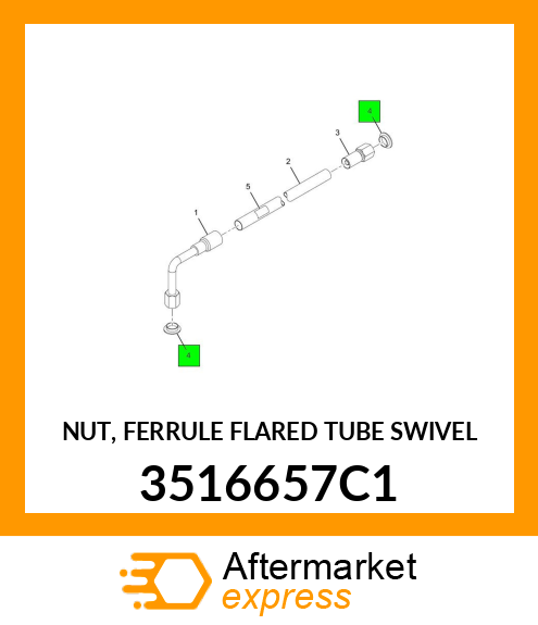 NUT, FERRULE FLARED TUBE SWIVEL 3516657C1