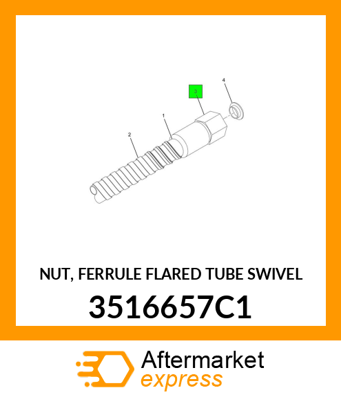 NUT, FERRULE FLARED TUBE SWIVEL 3516657C1