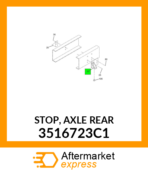 STOP, AXLE REAR 3516723C1