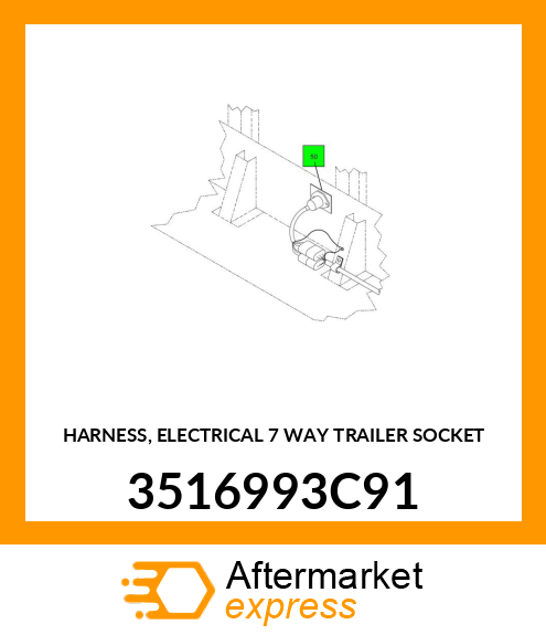 HARNESS, ELECTRICAL 7 WAY TRAILER SOCKET 3516993C91