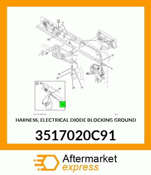 HARNESS, ELECTRICAL DIODE BLOCKING GROUND 3517020C91