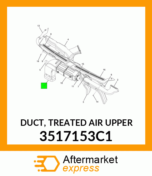 DUCT, TREATED AIR UPPER 3517153C1