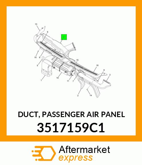 DUCT, PASSENGER AIR PANEL 3517159C1