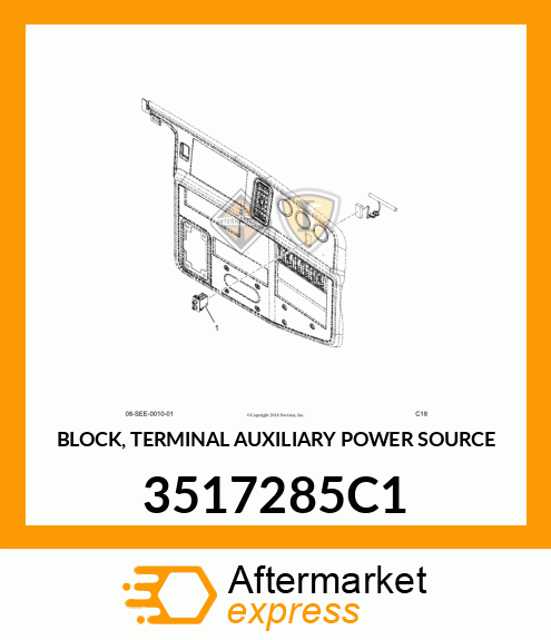 BLOCK, TERMINAL AUXILIARY POWER SOURCE 3517285C1