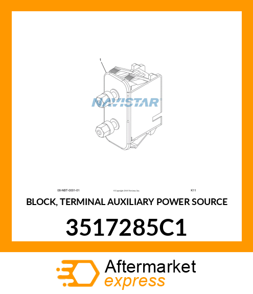 BLOCK, TERMINAL AUXILIARY POWER SOURCE 3517285C1