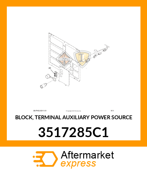 BLOCK, TERMINAL AUXILIARY POWER SOURCE 3517285C1