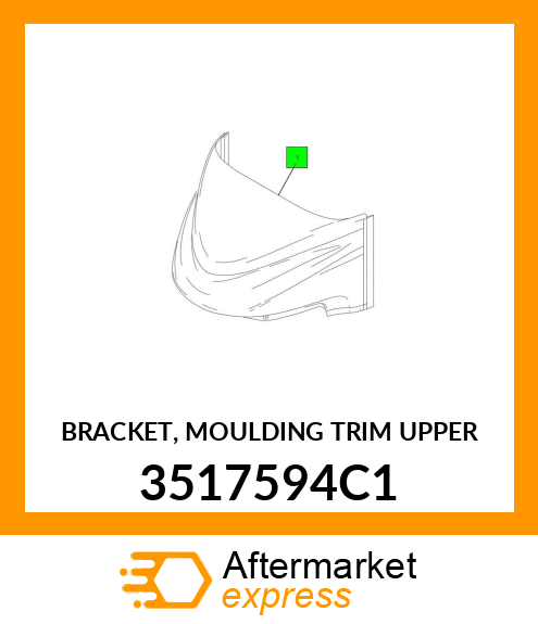 BRACKET, MOULDING TRIM UPPER 3517594C1