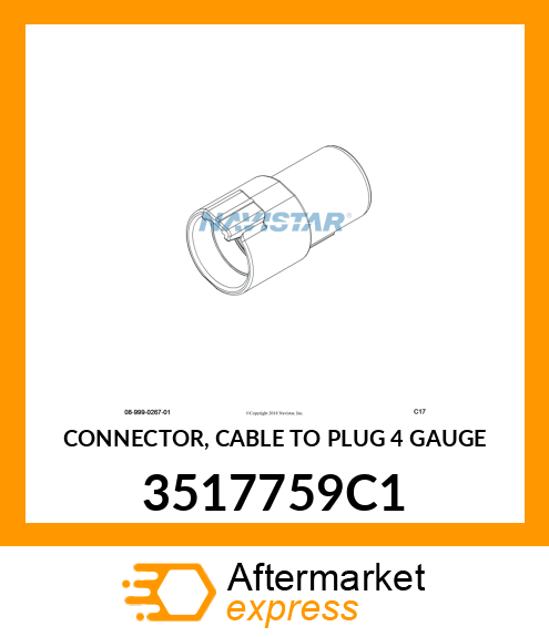 CONNECTOR, CABLE TO PLUG 4 GAUGE 3517759C1