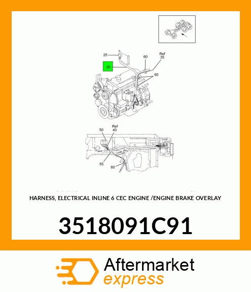 HARNESS, ELECTRICAL INLINE 6 CEC ENGINE /ENGINE BRAKE OVERLAY 3518091C91