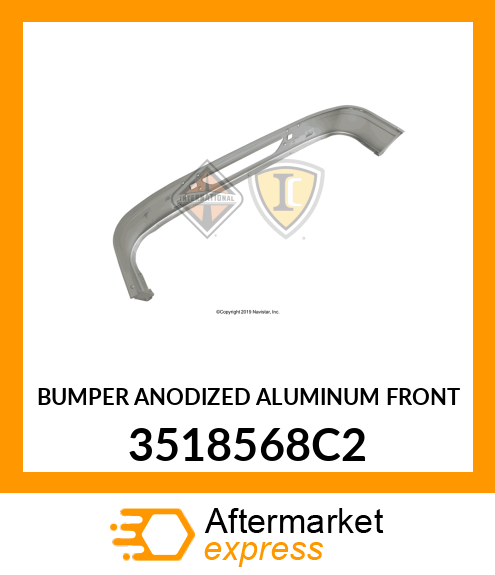 BUMPER ANODIZED ALUMINUM FRONT 3518568C2