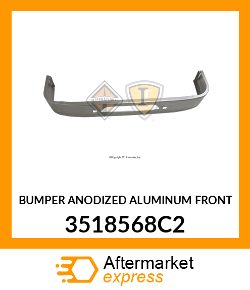 BUMPER ANODIZED ALUMINUM FRONT 3518568C2