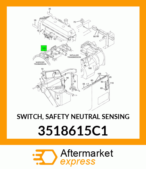 SWITCH, SAFETY NEUTRAL SENSING 3518615C1