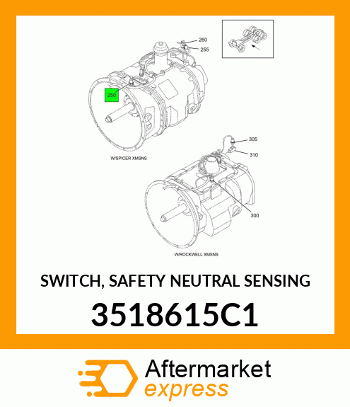 SWITCH, SAFETY NEUTRAL SENSING 3518615C1