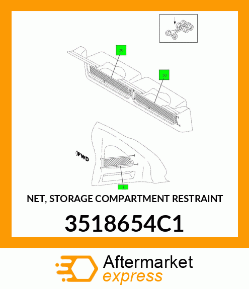 NET, STORAGE COMPARTMENT RESTRAINT 3518654C1