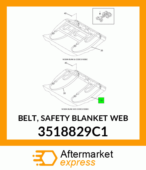 BELT, SAFETY BLANKET WEB 3518829C1