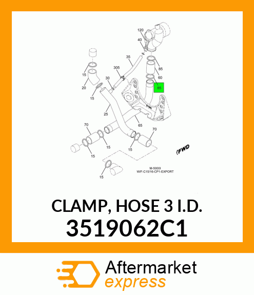 CLAMP, HOSE 3" I.D. 3519062C1