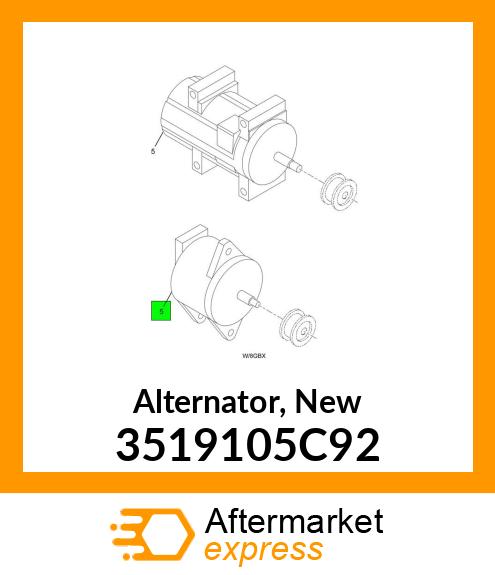 Alternator, New 3519105C92