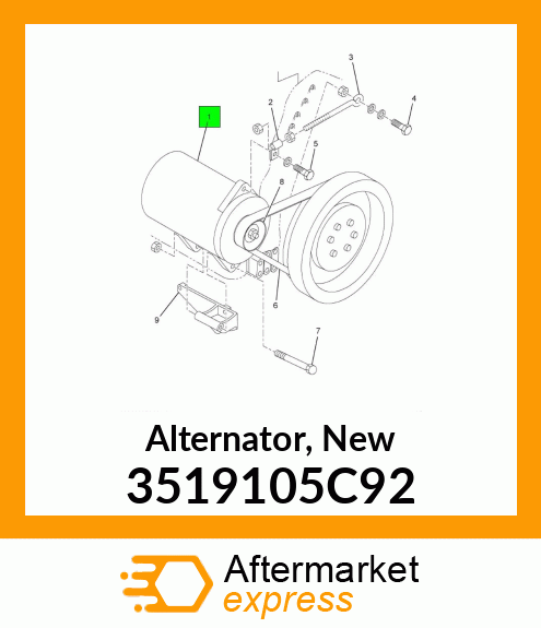 Alternator, New 3519105C92